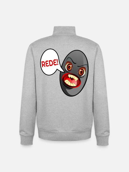 JUGENDSPRACHE REDE SCHWARZE OLIVE - Unisex Organic Zip Sweatshirt von Stanley/Stella - Grau meliert