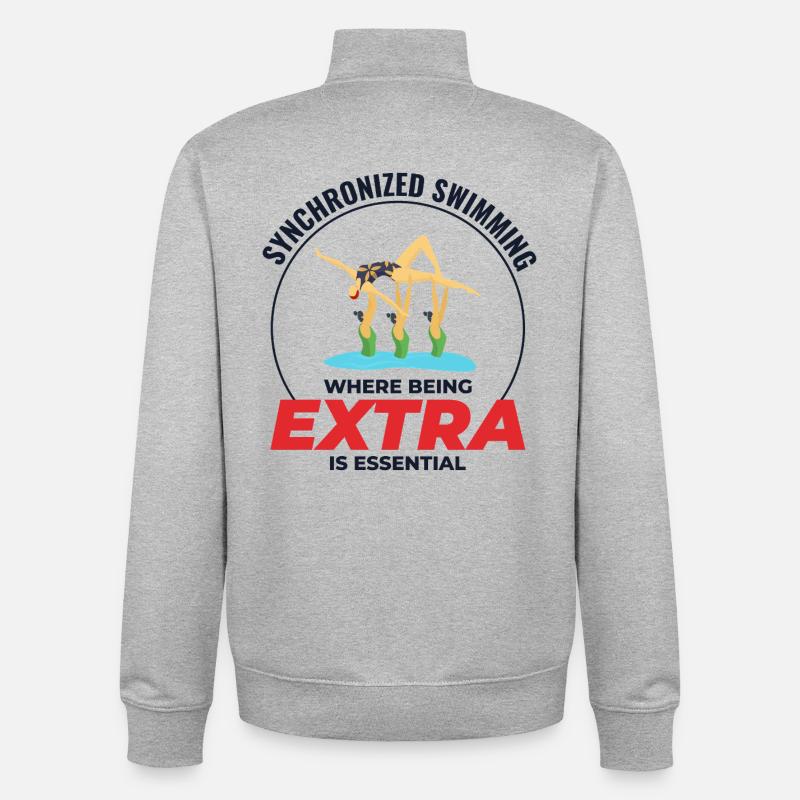 Synchronized Swimming Where Being Extra  - Unisex Organic Zip Sweatshirt by Stanley/Stella - heather grey