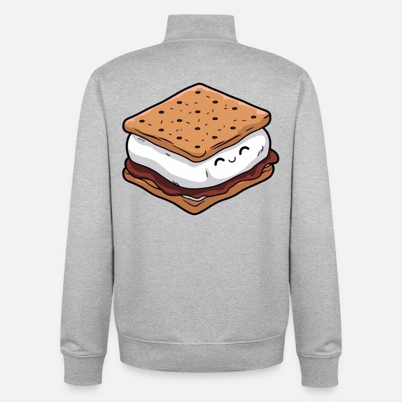 S'more mignon - Sweat zippé unisexe en coton bio Stanley/Stella - gris chiné