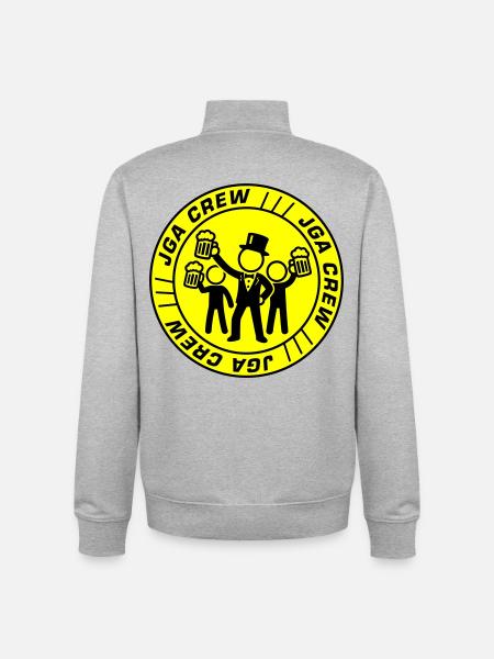Bachelor Party Crew Logo Design - Unisex Organic Zip Sweatshirt by Stanley/Stella - heather grey