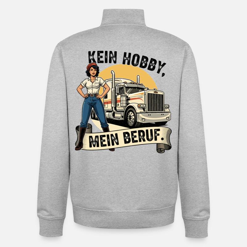 Kein Hobby, mein Beruf. - Unisex Organic Zip Sweatshirt von Stanley/Stella - Grau meliert