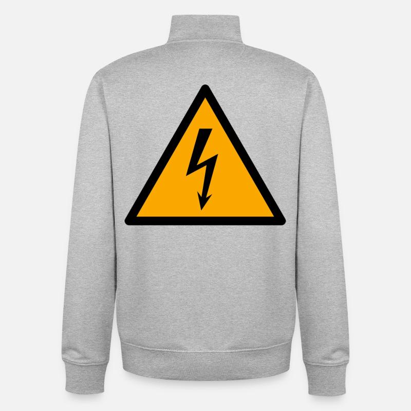 Sous tension - Sweat zippé unisexe en coton bio Stanley/Stella - gris chiné