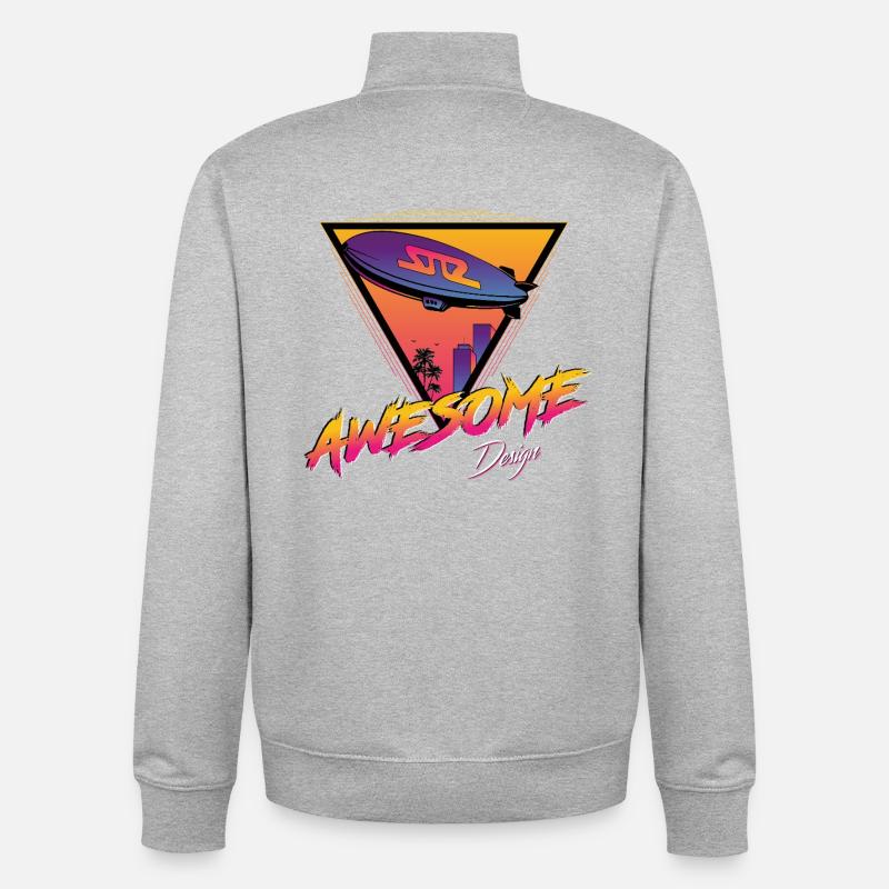 Dirigible - Unisex Organic Zip Sweatshirt by Stanley/Stella - heather grey