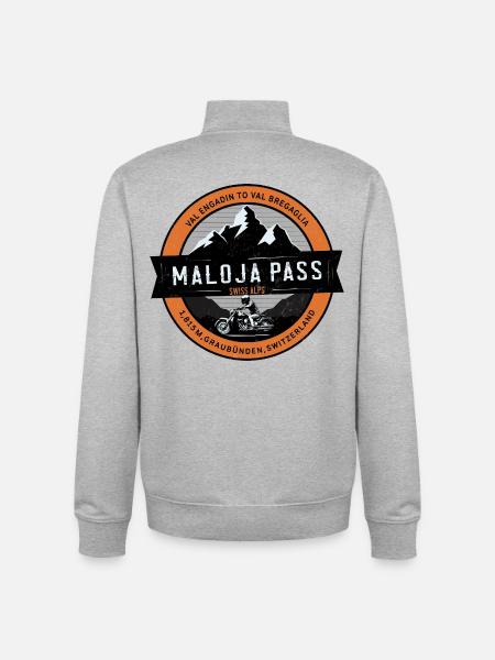 maloja pass , Switzerland - Unisex Organic Zip Sweatshirt by Stanley/Stella - heather grey