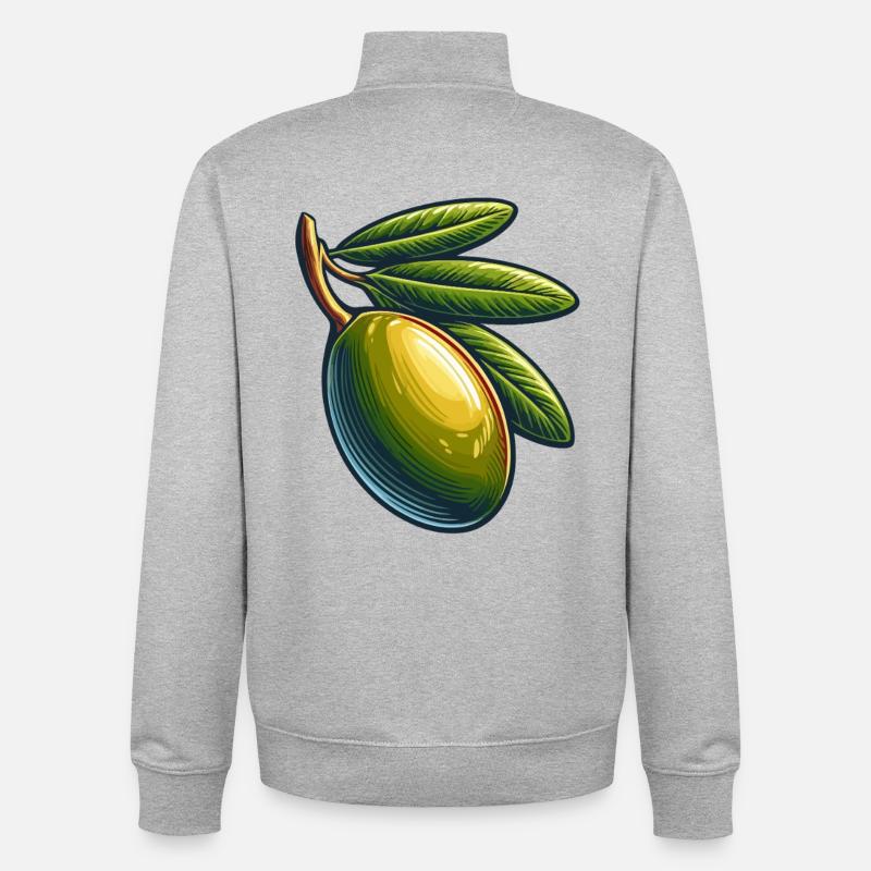 Olivie Stylized for Custom Sewing - Unisex Organic Zip Sweatshirt by Stanley/Stella - heather grey