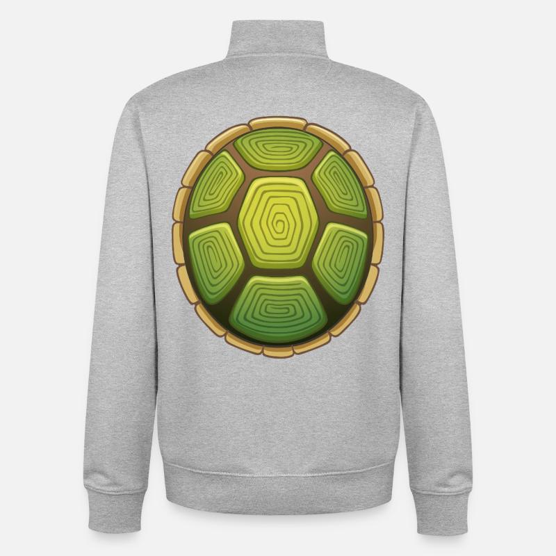 Slow as a turtle - Unisex Organic Zip Sweatshirt by Stanley/Stella - heather grey