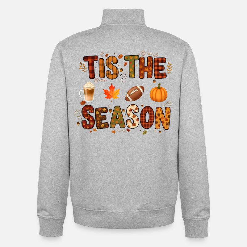 C’est la saison automnale - Sweat zippé unisexe en coton bio Stanley/Stella - gris chiné