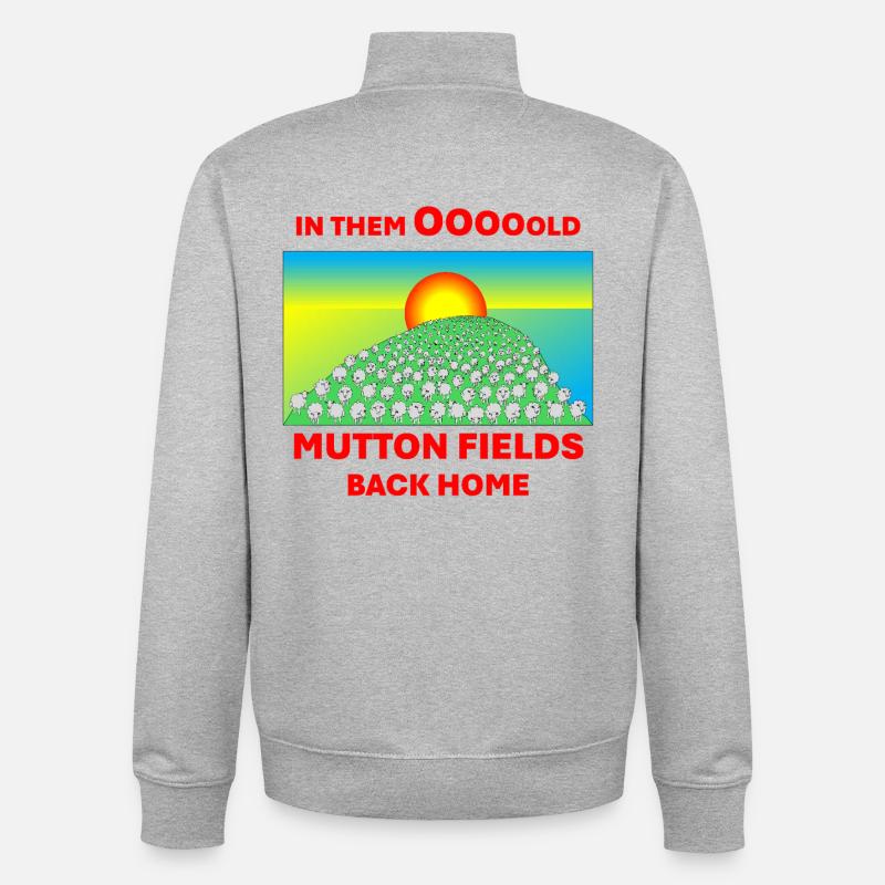 Mutton Fields - Unisex Organic Zip Sweatshirt by Stanley/Stella - heather grey