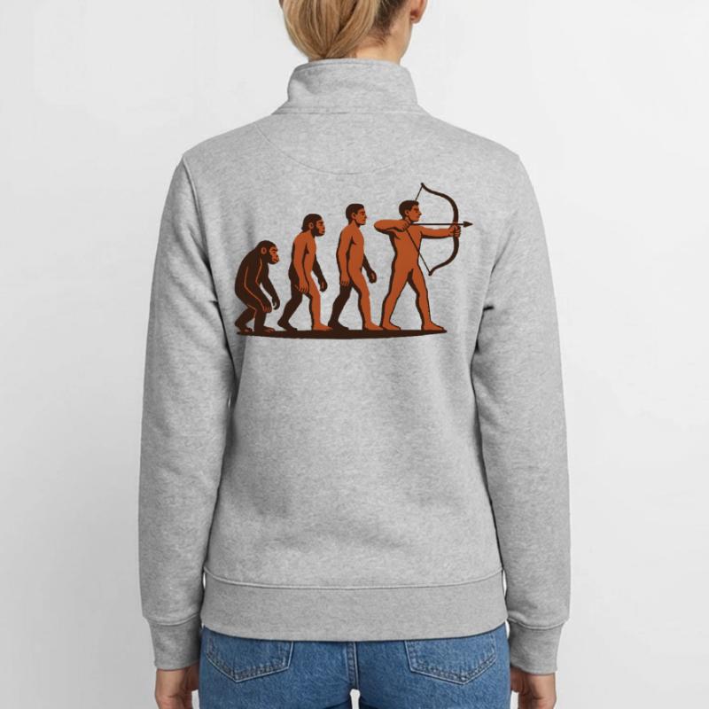 Archer cible à arc Evolution Archery Sweat zippé unisexe en coton bio Stanley/Stella