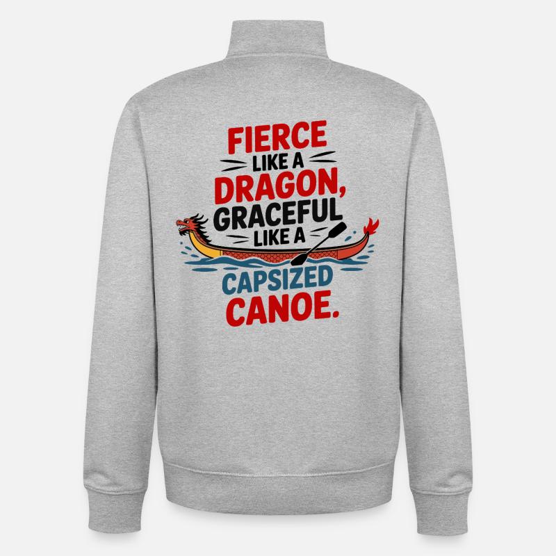 Das Team des Drachenbootfestivals - Unisex Organic Zip Sweatshirt von Stanley/Stella - Grau meliert