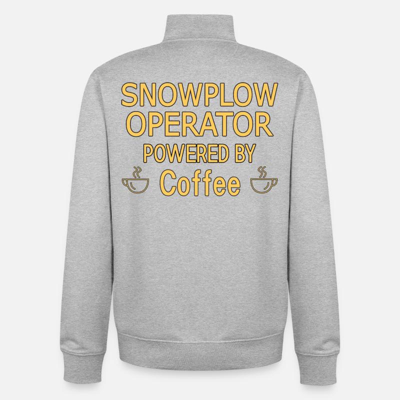 Conducteur de chasse-neige à café - Sweat zippé unisexe en coton bio Stanley/Stella - gris chiné