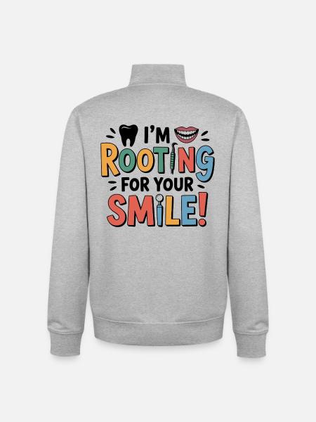 Dental Lab Technician Articulator  - Unisex Organic Zip Sweatshirt by Stanley/Stella - heather grey