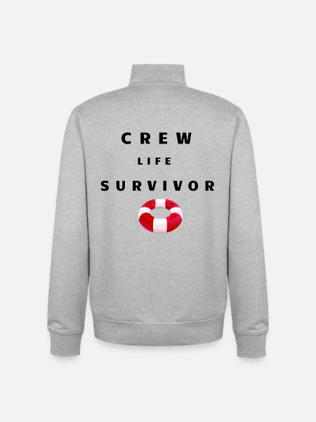 Überlebender des Besatzungslebens - Unisex Organic Zip Sweatshirt von Stanley/Stella - Grau meliert