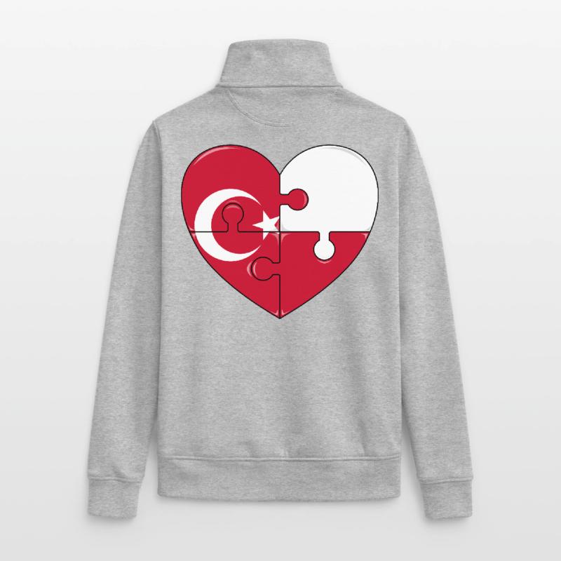 Puzzleherz Flaggenfusion Unisex Organic Zip Sweatshirt von Stanley/Stella
