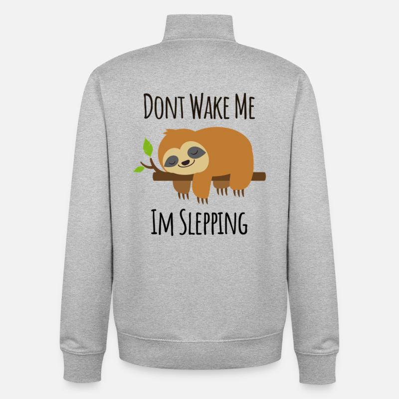 Dont Wake Me Im Sleeping - Unisex Organic Zip Sweatshirt von Stanley/Stella - Grau meliert