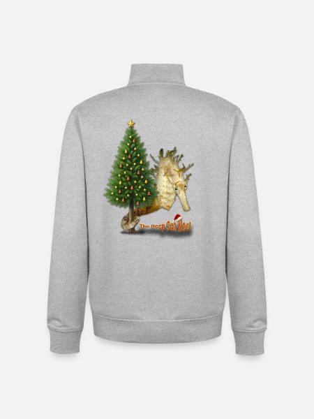 Season's Greetings from the Reef - Unisex Organic Zip Sweatshirt by Stanley/Stella - heather grey