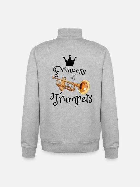 Goldene Trompete Krone - Unisex Organic Zip Sweatshirt von Stanley/Stella - Grau meliert