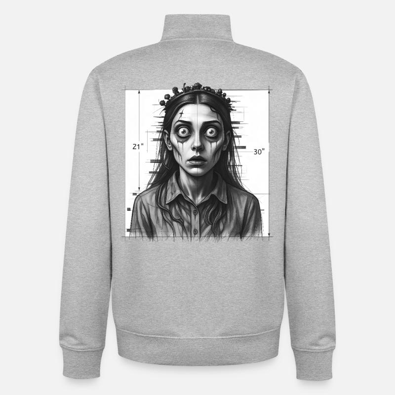 DIE HEXE – dunkle Hölle - Unisex Organic Zip Sweatshirt von Stanley/Stella - Grau meliert