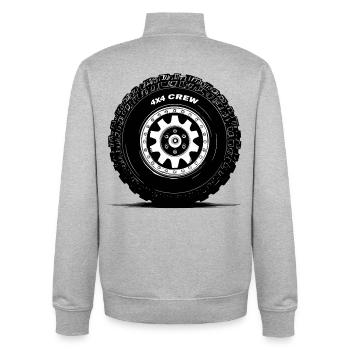 4x4 Crew Off-Road Off-Road Off Road - Unisex Organic Zip Sweatshirt by Stanley/Stella - heather grey - Back - AI Model Male 185 light (185cm)