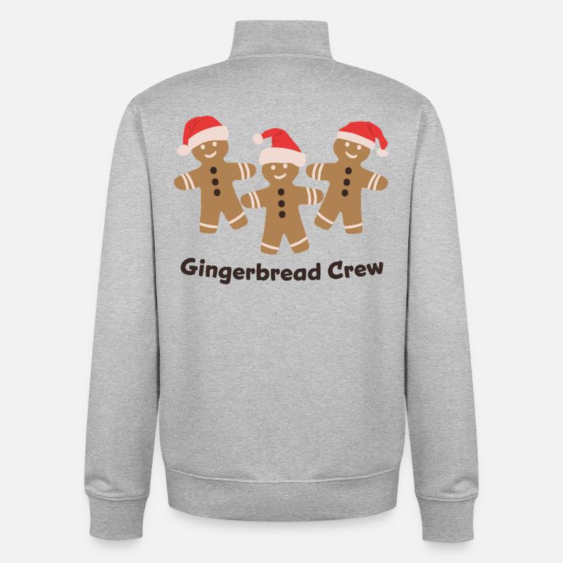 Gingerbread Crew - Weihnachten Plätzchen backen  - Unisex Organic Zip Sweatshirt von Stanley/Stella - Grau meliert