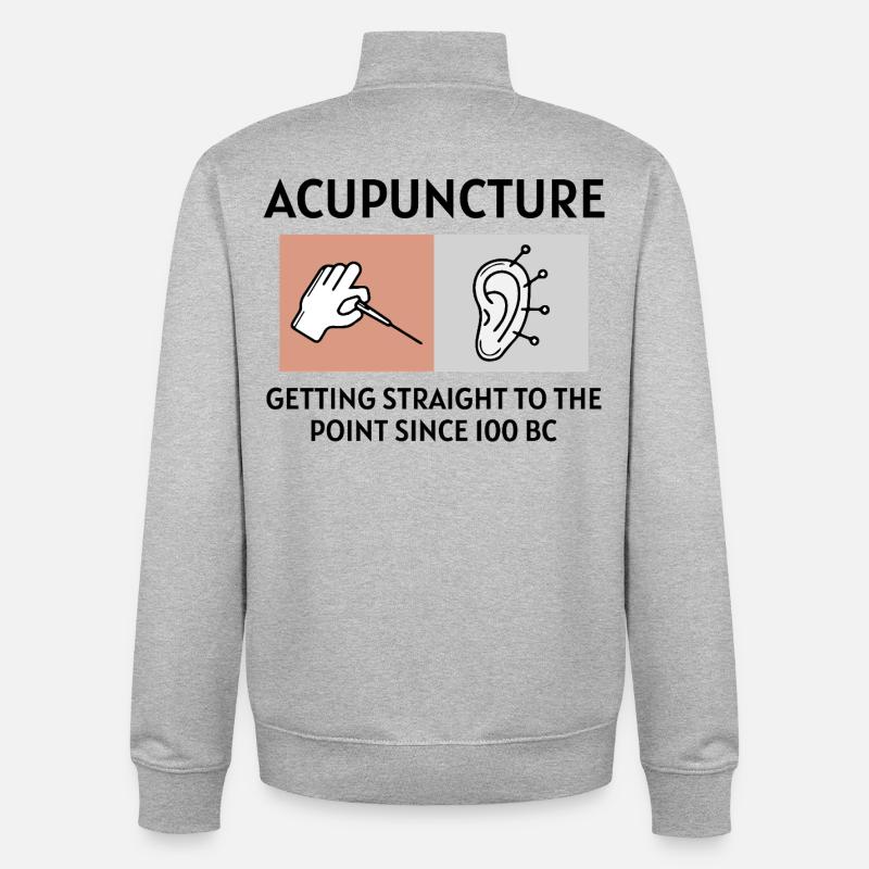 Licensed TCM Practitioner Expert Historical - Unisex Organic Zip Sweatshirt by Stanley/Stella - heather grey