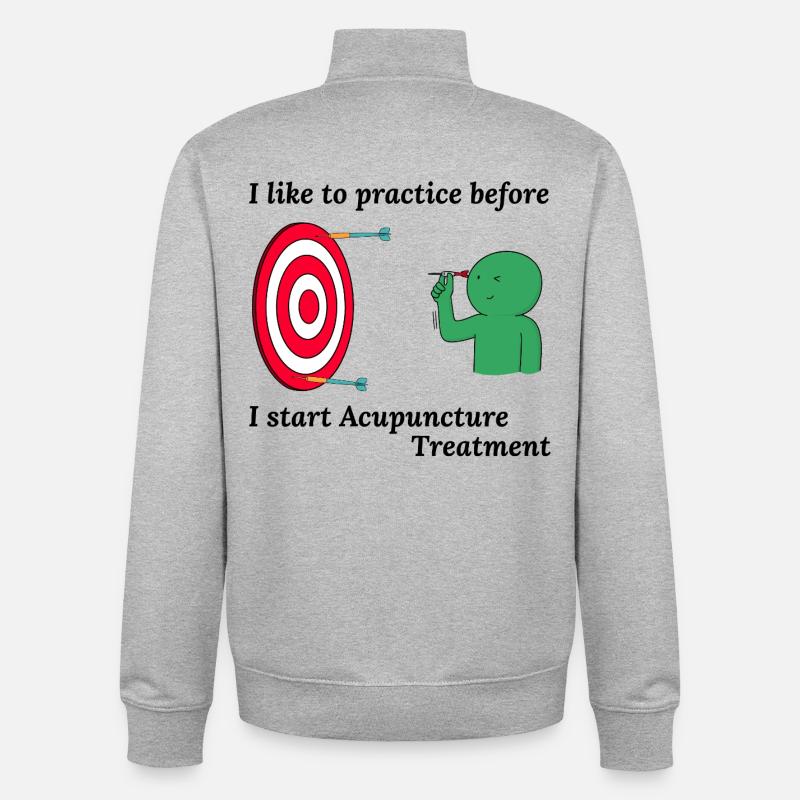 Praticien agréé en MTC Expert Compétent - Sweat zippé unisexe en coton bio Stanley/Stella - gris chiné