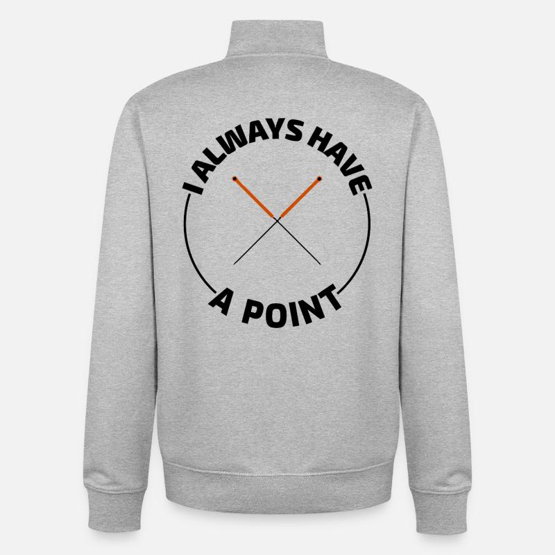 Licensed TCM Practitioner Expert Precision  - Unisex Organic Zip Sweatshirt by Stanley/Stella - heather grey