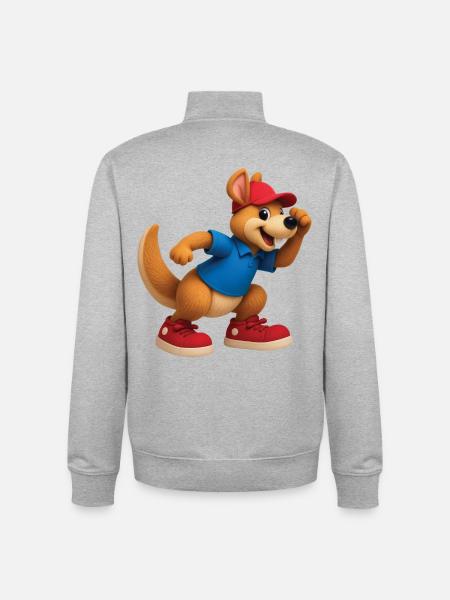 KANGAROO RAP - baby & kids - Unisex Organic Zip Sweatshirt by Stanley/Stella - heather grey