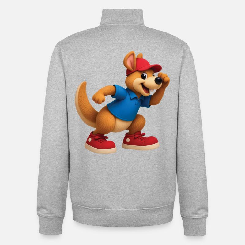 KANGAROO RAP - baby & kids - Sweat zippé unisexe en coton bio Stanley/Stella - gris chiné