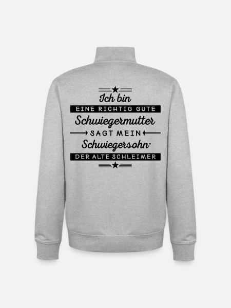 Ich bin eine gute Schwiegermutter - Unisex Organic Zip Sweatshirt von Stanley/Stella - Grau meliert