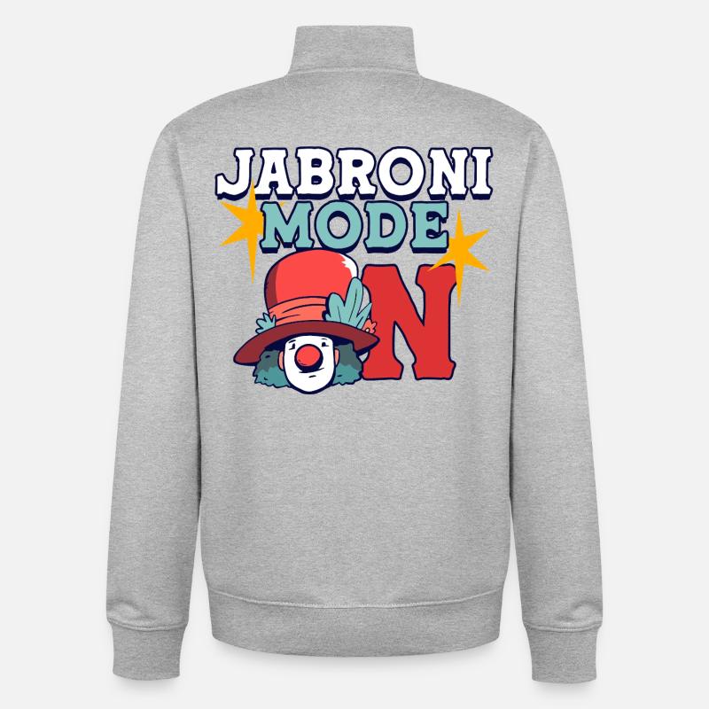 Mode Jabroni Activé - Sweat zippé unisexe en coton bio Stanley/Stella - gris chiné
