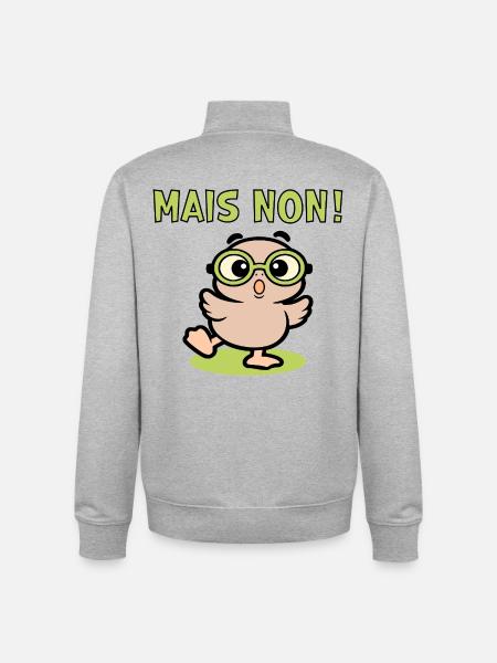 But no chickens - Unisex Organic Zip Sweatshirt by Stanley/Stella - heather grey