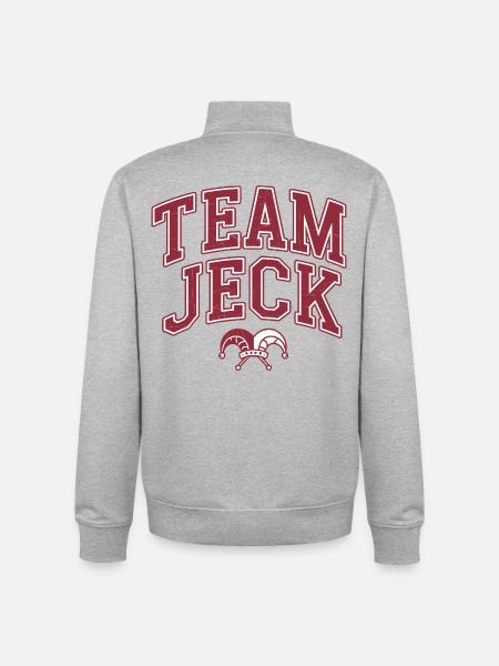 Équipe Jeck - Sweat zippé unisexe en coton bio Stanley/Stella - gris chiné