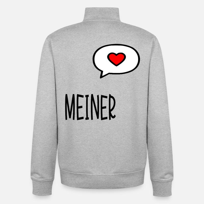 Relation de la Saint-Valentin à moi - Sweat zippé unisexe en coton bio Stanley/Stella - gris chiné