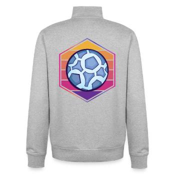 Handball - Sweat zippé unisexe en coton bio Stanley/Stella - gris chiné - Dos - AI Model Male 185 light (185cm)