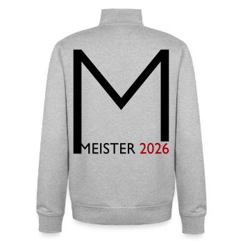 Congratulations on the 2026 championship - Unisex Organic Zip Sweatshirt by Stanley/Stella - heather grey - Back - AI Model Male 185 light (185cm)