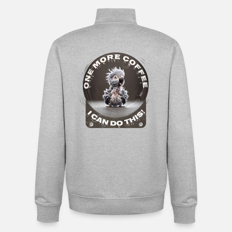 Another coffee, I can do it! - Unisex Organic Zip Sweatshirt by Stanley/Stella - heather grey