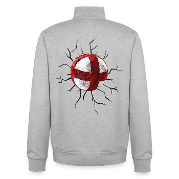 Cycling ball, cycleball, cyclisme en salle - Sweat zippé unisexe en coton bio Stanley/Stella - gris chiné - Dos - AI Model Male 185 light (185cm)