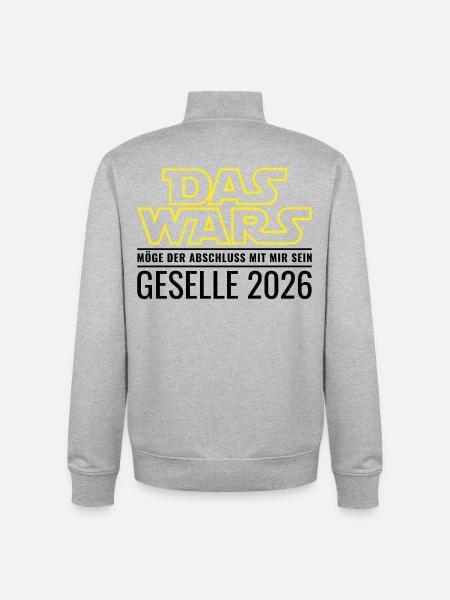 Geselle 2026 Das wars - Unisex Organic Zip Sweatshirt von Stanley/Stella - Grau meliert