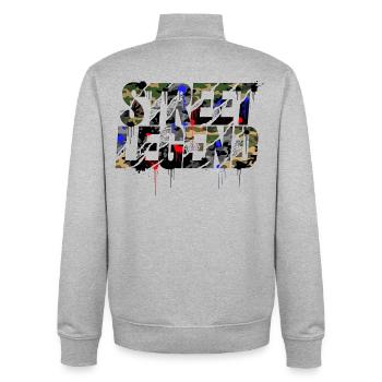 Street Legend Camo Graffiti Style - Unisex Organic Zip Sweatshirt von Stanley/Stella - Grau meliert - Hinten - AI Model Male 185 light (185cm)