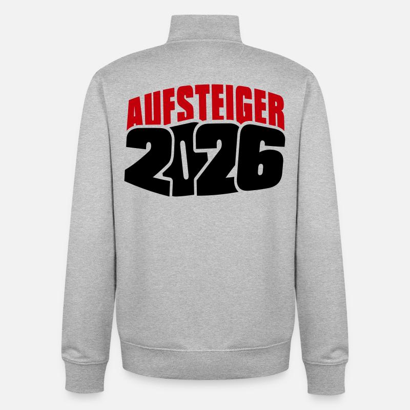 Aufsteiger 2026 Aufstieg - Unisex Organic Zip Sweatshirt von Stanley/Stella - Grau meliert