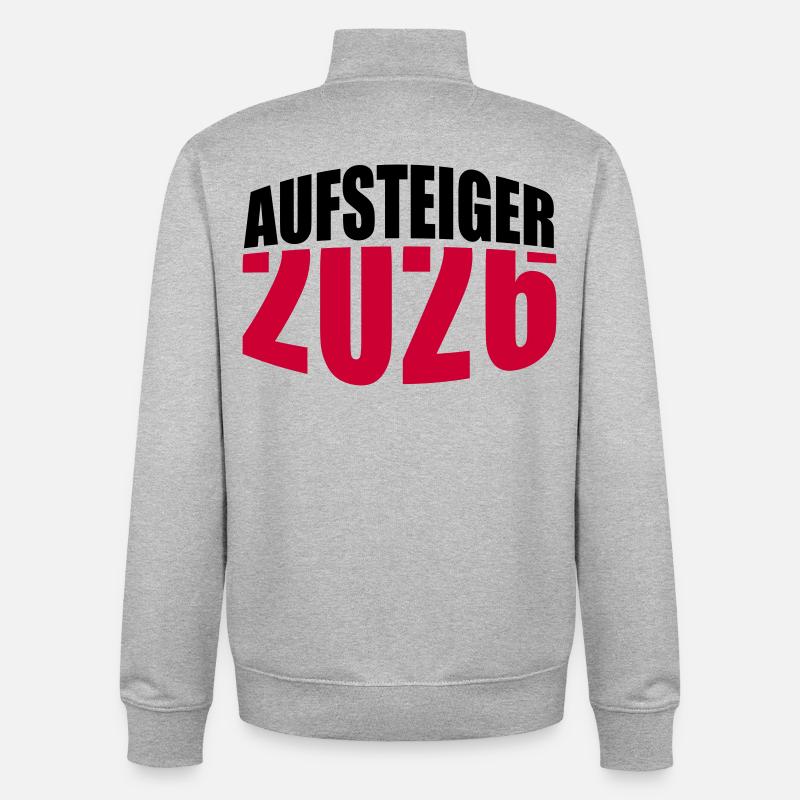 Aufsteiger 2026 Aufstieg - Unisex Organic Zip Sweatshirt von Stanley/Stella - Grau meliert