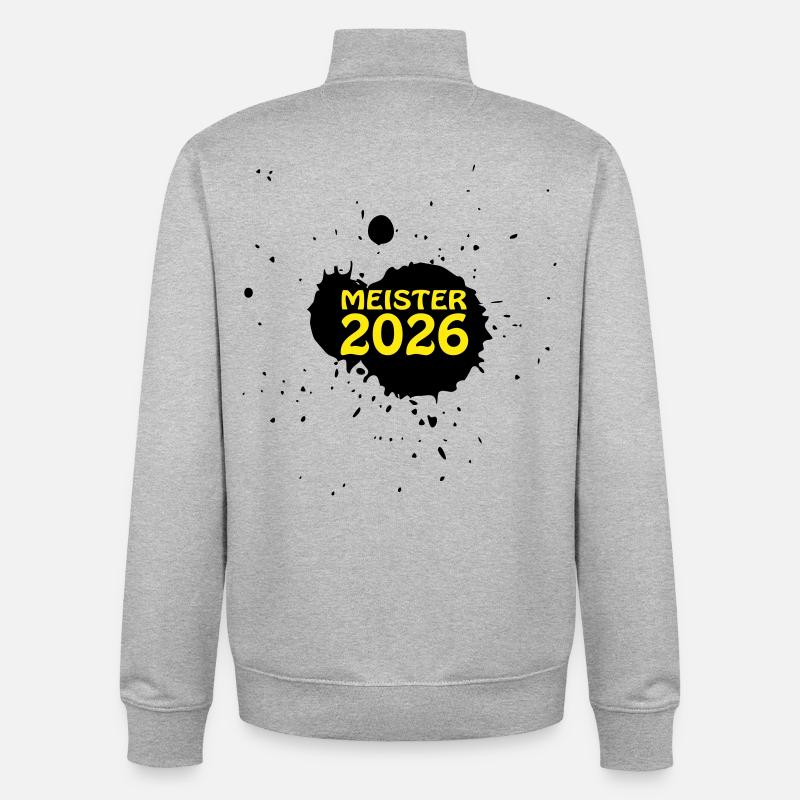 Champion 2026 Championship - Sweat zippé unisexe en coton bio Stanley/Stella - gris chiné