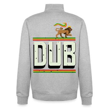 Dub Reggae - Unisex Organic Zip Sweatshirt by Stanley/Stella - heather grey - Back - AI Model Male 185 light (185cm)