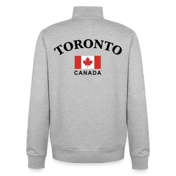 Toronto, Kanada - Unisex Organic Zip Sweatshirt von Stanley/Stella - Grau meliert - Hinten - AI Model Male 185 light (185cm)