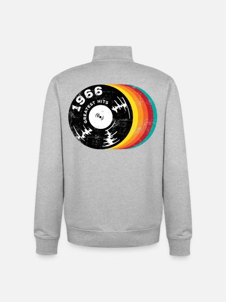 Greatest Hits 1966 - Unisex Organic Zip Sweatshirt by Stanley/Stella - heather grey