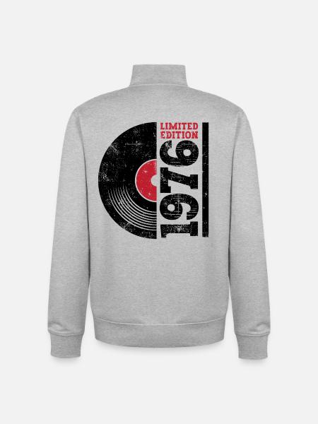 Millésime 1976 - Sweat zippé unisexe en coton bio Stanley/Stella - gris chiné