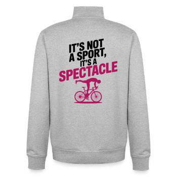 Artistic Cycling Normal Is Boring Professional  - Unisex Organic Zip Sweatshirt by Stanley/Stella - heather grey - Back - AI Model Male 185 light (185cm)