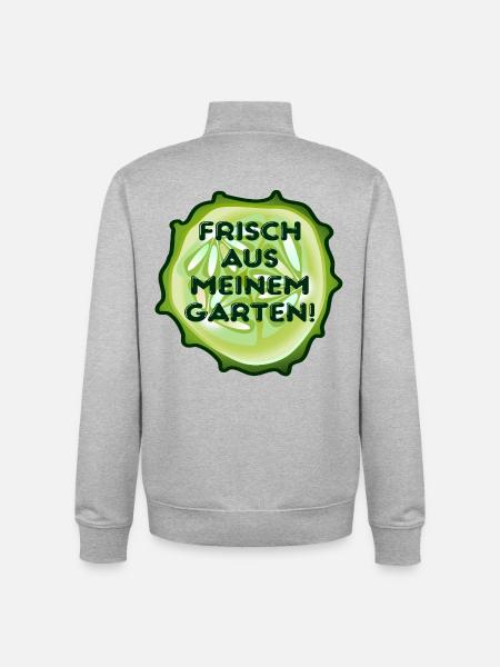 Hobby Garten Gemüse - Unisex Organic Zip Sweatshirt von Stanley/Stella - Grau meliert