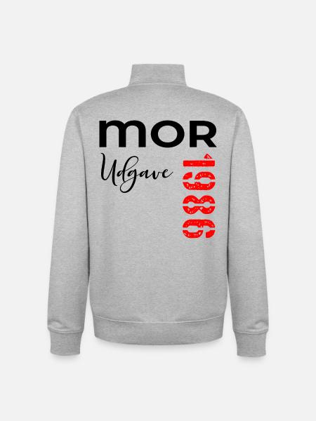 Mor 1986 Udgave - Unisex Organic Zip Sweatshirt by Stanley/Stella - heather grey